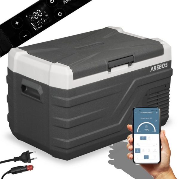 Arebos Kühlbox Kompressor elektrisch Gefrierbox Camping APP- Steuerung 26L - 43L