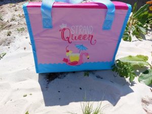 La Vida Geschenk für Dich Kühltasche Strand Queen Strandtasche in rosa pink mit Flamingo