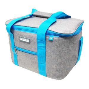 ToCi Kühltasche 14 L Kühltasche Kühlbox Minikühltasche Grau Picknick Camping Urlaub