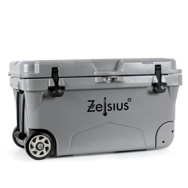 Zelsius Kühlbox Kühlbox grau 50 Liter mit Räder